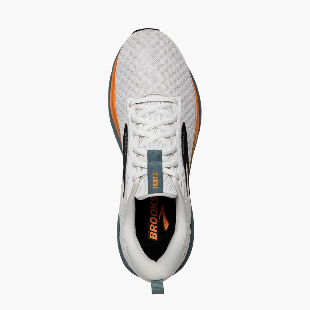 Chaussures Running Route Brooks Trace 3 Blanche Orange Bleu Homme | FXJ-6599284